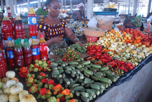 Ivory Coast vegetable seller Alexis Adele