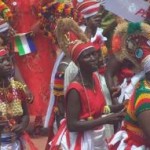 Bondo dancers and Soweis celebrate independence day in the capital, Freetown John Sahr IRIN