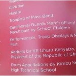 Error ridden brochure at Ghana Indece celebration